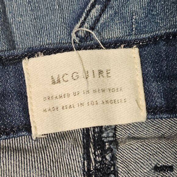 McGuire Pirelli Ankle Roll Jeans Womens Size 28 Mid Rise Dark Wash Denim Pants - Picture 4 of 5